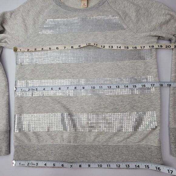 Mossimo Supply Co french terry gray heather sequin sweatshirt small - Picture 6 of 8